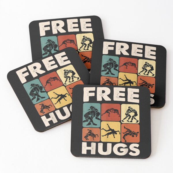 Item preview, Retro Free Hugs Wrestling Graphic Gift for Men Women Kids designed and sold by LillyDalgarno.