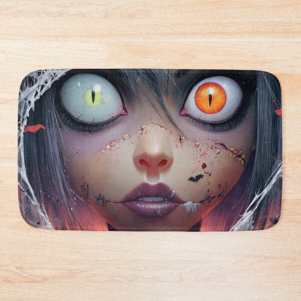 Item preview, Creepy Halloween Girl with Cat Eyes designed and sold by SweetLilith.