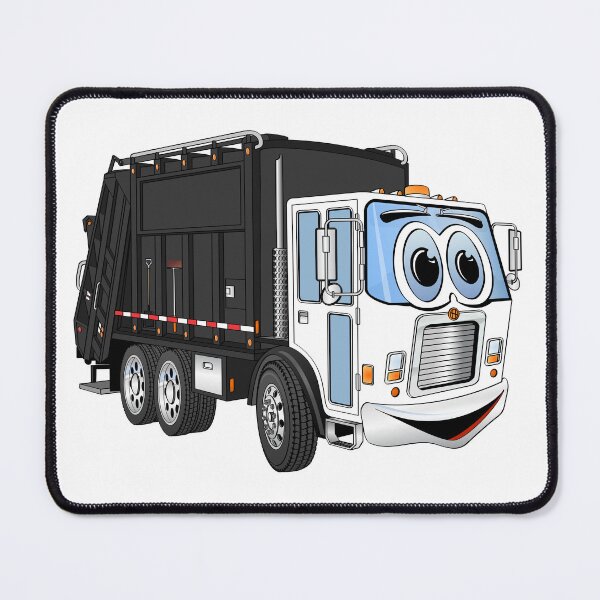 Item preview, Black and White Garbage Truck Cartoon designed and sold by Scott Hayes.