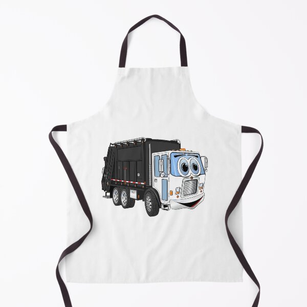 Item preview, Black and White Garbage Truck Cartoon designed and sold by Scott Hayes.