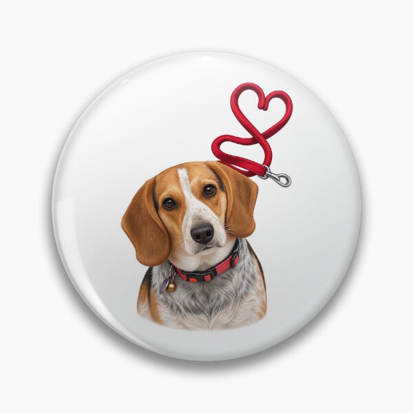 Item preview, Beagle with heart leash designed and sold by CIW78.