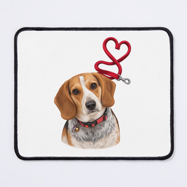 Item preview, Beagle with heart leash designed and sold by CIW78.