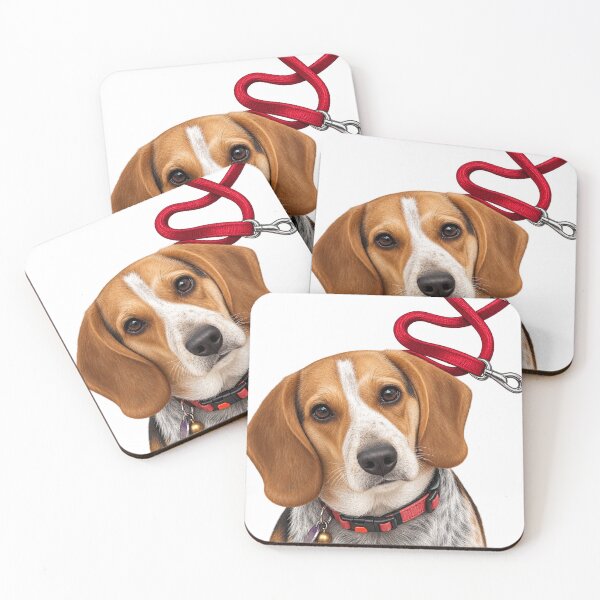 Item preview, Beagle with heart leash designed and sold by CIW78.
