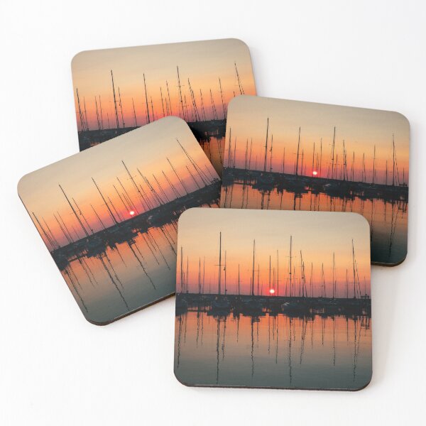 Item preview, Milwaukee Dawn Sails: Morning Marina Silhouettes designed and sold by Letalprema.