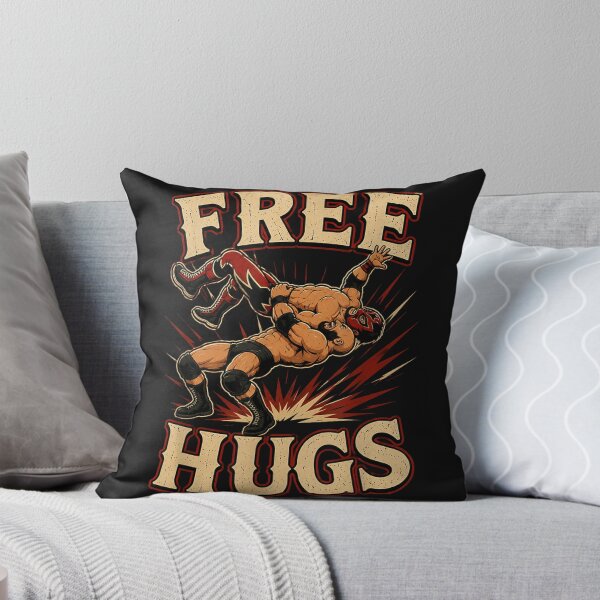 Item preview, Wrestling Wrestlers Free Hug Funny Humor Meme Men Women Kids designed and sold by LillyDalgarno.