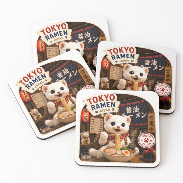 Item preview, Mofu’s Tokyo Ramen Adventure – Cute Japanese Food Travel Sticker designed and sold by aoisora-kiki55.
