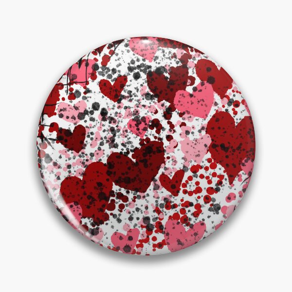 Item preview, Love in the Static - Grunge Red & Pink Heart Pattern designed and sold by TheArtOfTreble.