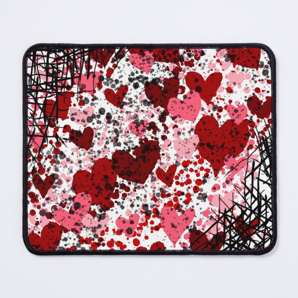 Item preview, Love in the Static - Grunge Red & Pink Heart Pattern designed and sold by TheArtOfTreble.