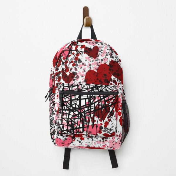 Item preview, Love in the Static - Grunge Red & Pink Heart Pattern designed and sold by TheArtOfTreble.