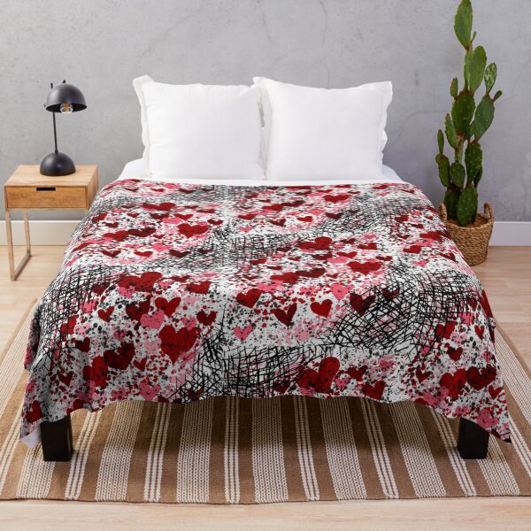 Item preview, Love in the Static - Grunge Red & Pink Heart Pattern designed and sold by TheArtOfTreble.