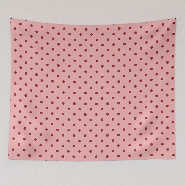 Item preview, Light Pink and Rust Red Polka Dots | Vintage Pink and Terracotta Dotty Pattern | Rust Cherry Cola and Pink Lemonade Polka Dots Seamless Pattern | Pastel Pink and Deep Rust Dots designed and sold by VivaFy.