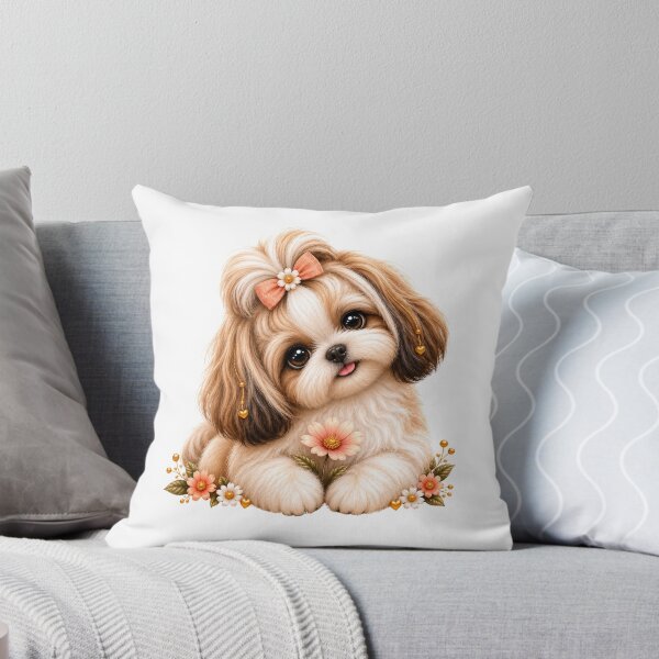 Item preview, Cute Shih Tzu – Fluffy Floral Dog Lover Design designed and sold by HO•Designs.