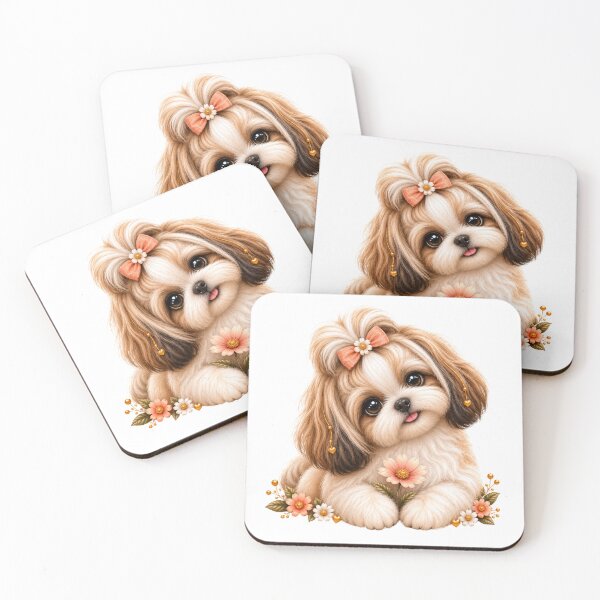 Item preview, Cute Shih Tzu – Fluffy Floral Dog Lover Design designed and sold by HO•Designs.