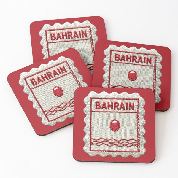 Item preview, Bahrain Travel Patch Pearl Embroidered Stamp designed and sold by tiigerdad.