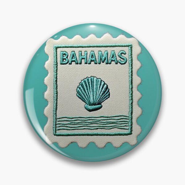 Item preview, Bahamas Vintage Travel Patch Seashell Embroidered designed and sold by tiigerdad.
