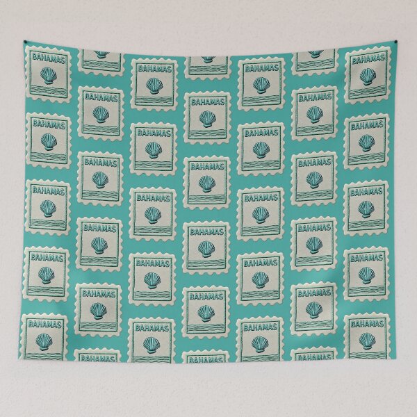 Item preview, Bahamas Vintage Travel Patch Seashell Embroidered designed and sold by tiigerdad.