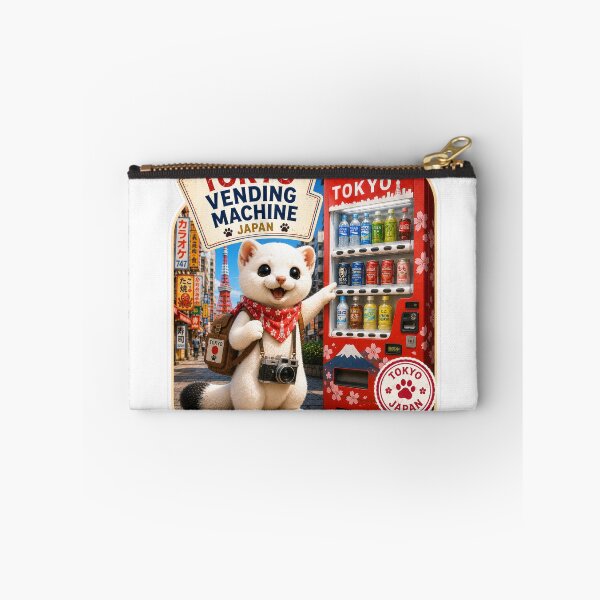 Item preview, Mofu’s Tokyo Vending Machine Adventure – Cute Japan Travel Sticker designed and sold by aoisora-kiki55.