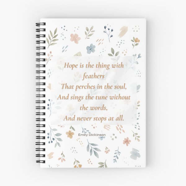 Item preview, Emily Dickinson Hope Is the Thing With Feathers Poster | Poetry Wall Art | Literary Decor designed and sold by Poeticrituation.