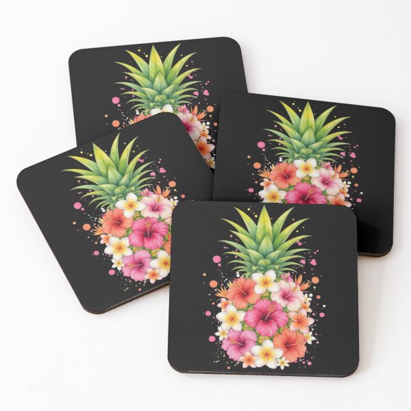Item preview, Pineapple Flowers Women Aloha Hawaii Vintage Floral designed and sold by CF_VintageDesign.