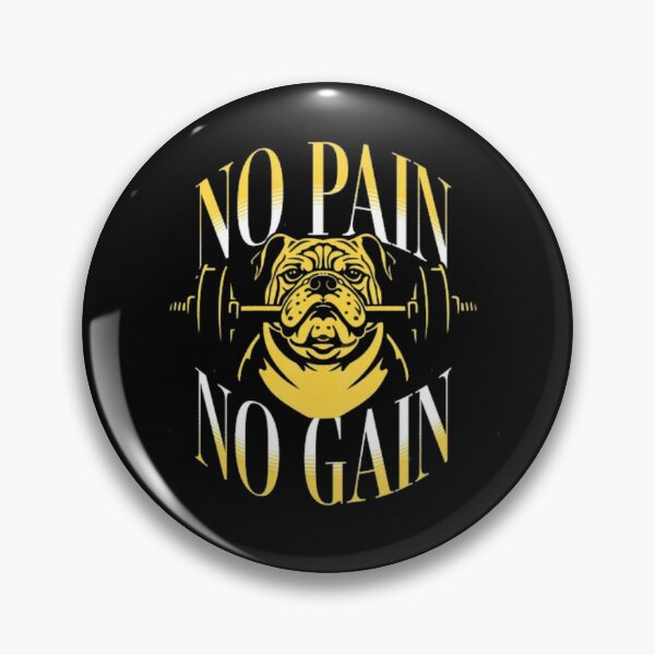 Item preview, No Pain No Gain Gym Bulldog - Heavy Weightlifting Fitness Dog designed and sold by GenZFashion000.