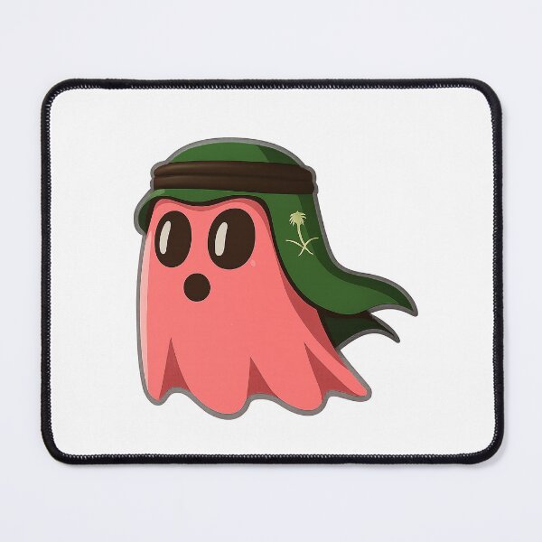 Item preview, Cute Pink Ghost Wearing Green Saudi Shemagh designed and sold by blacK1982White.