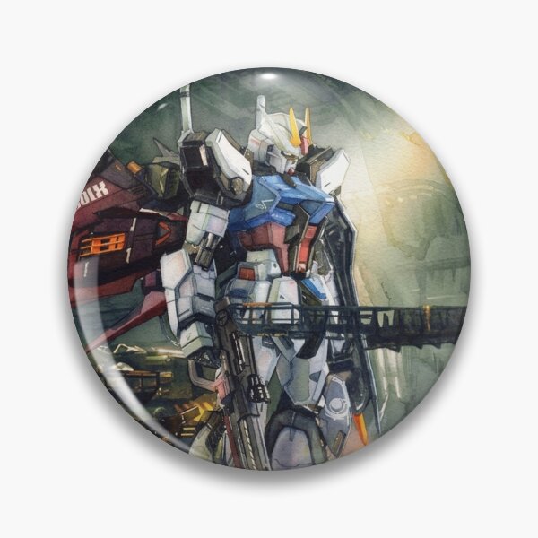 Item preview, watercolour gundam art GAT X105 AQM E X01 Aile Strike Gundam seed kira yamato hangar maintenance  designed and sold by sabartgunpla.
