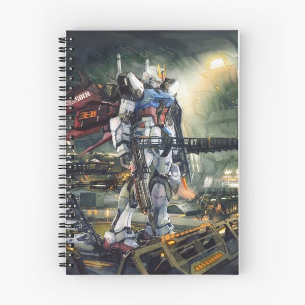 Item preview, watercolour gundam art GAT X105 AQM E X01 Aile Strike Gundam seed kira yamato hangar maintenance  designed and sold by sabartgunpla.