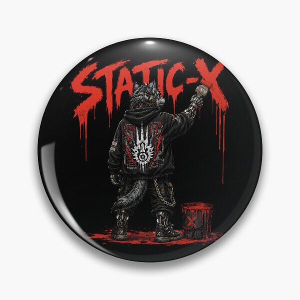 Item preview, Static-X Evil Wolf Industrial Metal Graffiti designed and sold by ZHISUART.