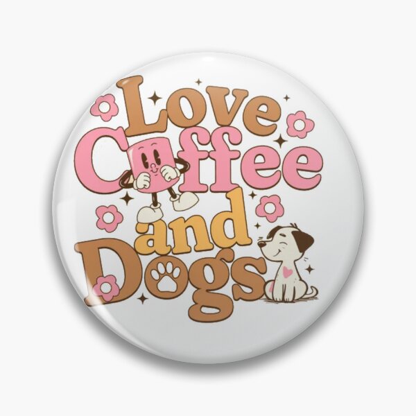 Item preview, Love Coffee And Dogs - Retro Vintage Mascot Dog Lover designed and sold by GenZFashion000.