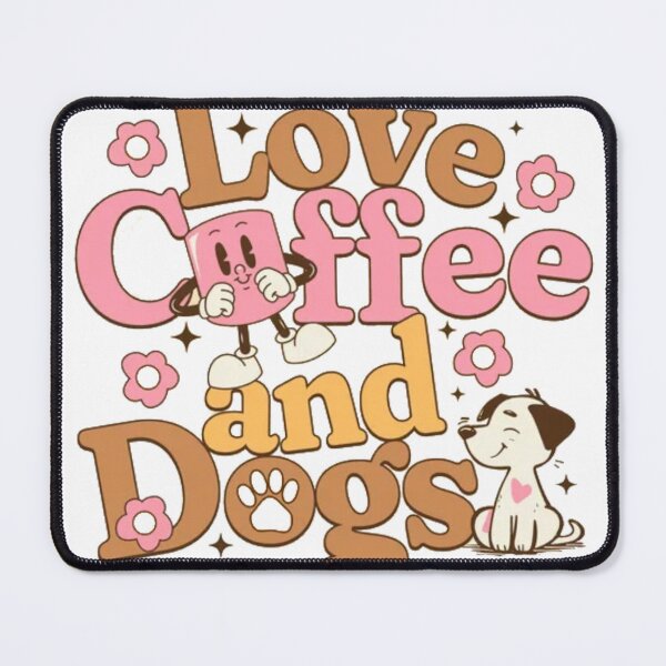 Item preview, Love Coffee And Dogs - Retro Vintage Mascot Dog Lover designed and sold by GenZFashion000.