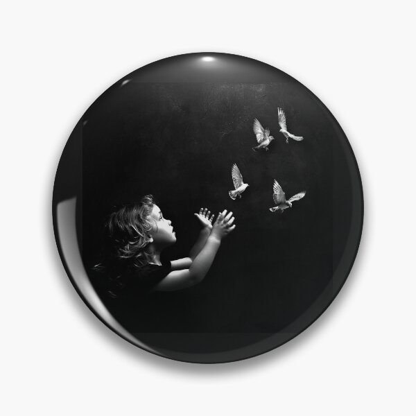 Item preview, Child Reaching for Birds – Black and White Freedom and Hope Art designed and sold by inkoutninja.