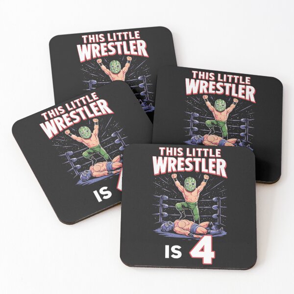 Item preview, 4th Wrestling Birthday Party This Little Wrestler Is 4 designed and sold by LillyDalgarno.