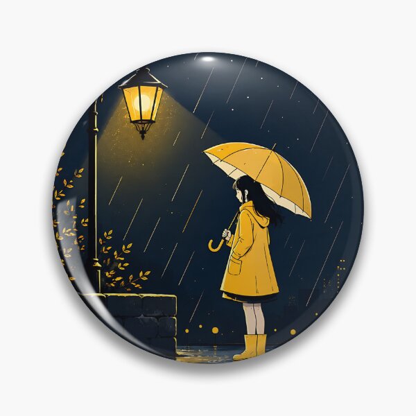 Item preview, Girl Standing Under Streetlight in Rain designed and sold by Jaideep Walia.