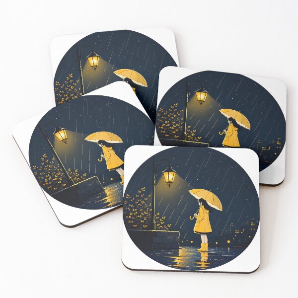 Item preview, Girl Standing Under Streetlight in Rain designed and sold by Jaideep Walia.