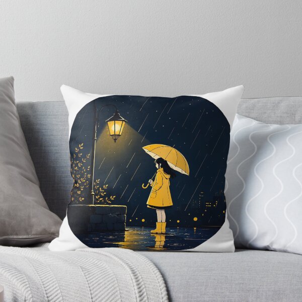 Item preview, Girl Standing Under Streetlight in Rain designed and sold by Jaideep Walia.