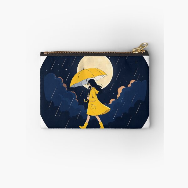 Item preview, Girl Walking in Rain Under Full Moon designed and sold by Jaideep Walia.