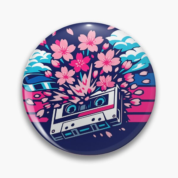 Artikelvorschau, Synthwave Retro Cassette Bloom entworfen und verkauft von KungPowUnicorn.