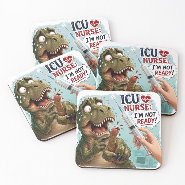 Item preview, T-Shirt | Funny Cartoon ICU Nurse | I'm Not Ready Injection Humor designed and sold by DigiArt8Design.