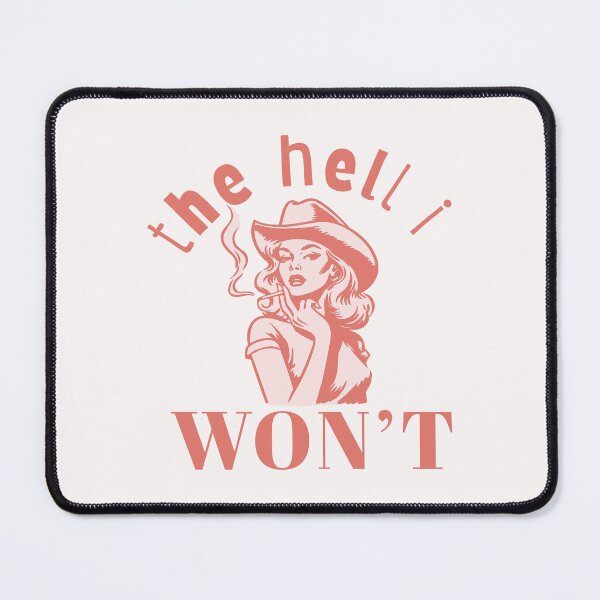 Item preview, “The Hell I Won’t” Sassy Cowgirl T-shirt in Salmon Pink designed and sold by ✨nightvrld.