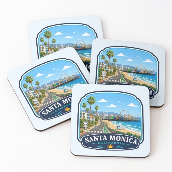 Item preview, Santa Monica, California - Pier, Beach & Pacific Coast Highway designed and sold by Myra365Art.