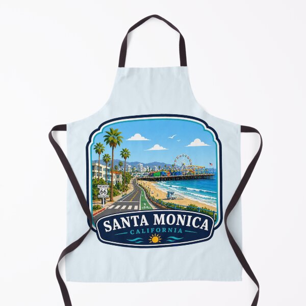Item preview, Santa Monica, California - Pier, Beach & Pacific Coast Highway designed and sold by Myra365Art.