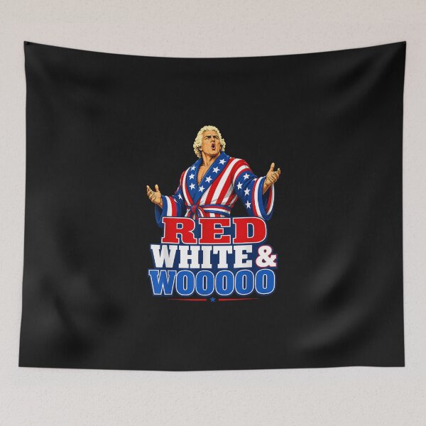 Item preview, Red White and Wooooo 4th of July Patriotic Funny Wrestling designed and sold by LillyDalgarno.