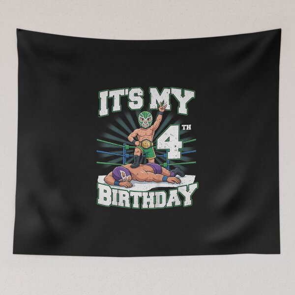 Item preview, It's My 4th Wrestling Birthday Party Wrestler 4 Year Old Boy designed and sold by LillyDalgarno.