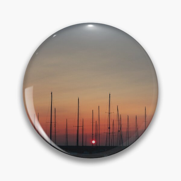 Item preview, Vertical Dawn: Marina Sailboat Silhouettes at Sunrise designed and sold by Letalprema.