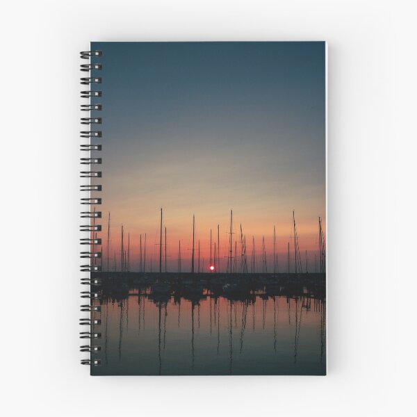 Item preview, Vertical Dawn: Marina Sailboat Silhouettes at Sunrise designed and sold by Letalprema.