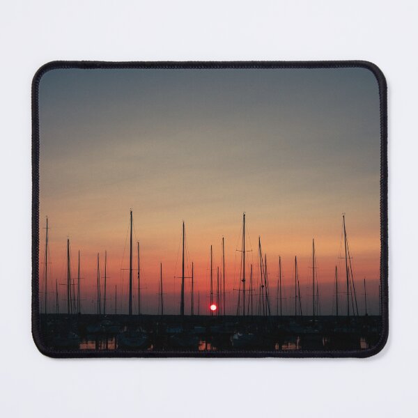 Item preview, Vertical Dawn: Marina Sailboat Silhouettes at Sunrise designed and sold by Letalprema.
