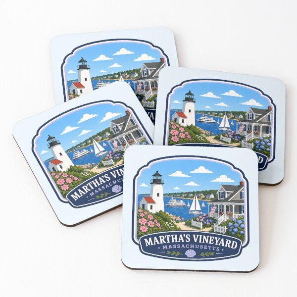 Item preview, Martha's Vineyard, Massachusetts - Lighthouse Harbor designed and sold by Myra365Art.
