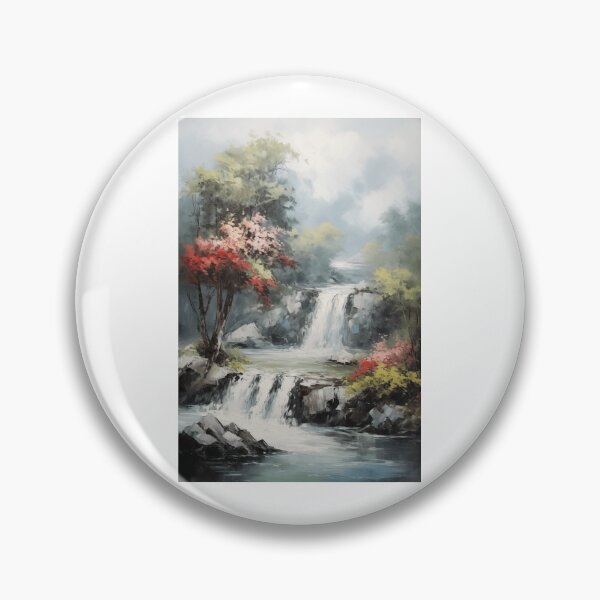 Item preview, Cascading Waterfall in Autumn Forest designed and sold by zabuzabumarta.