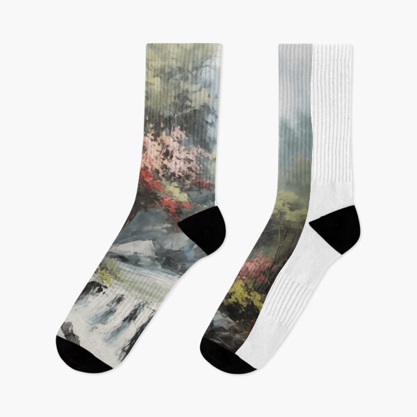 Item preview, Cascading Waterfall in Autumn Forest designed and sold by zabuzabumarta.