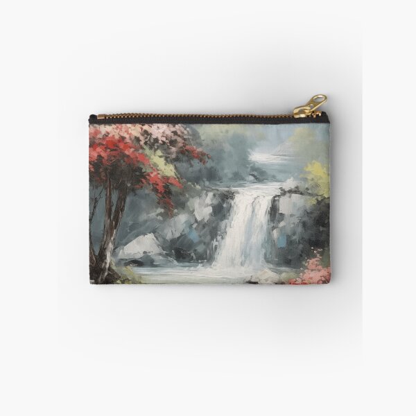 Item preview, Cascading Waterfall in Autumn Forest designed and sold by zabuzabumarta.